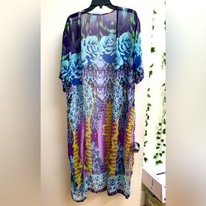 Women’s sheer beach coverup or kimono
